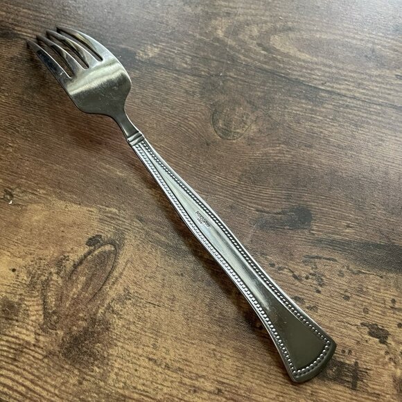 Mikasa Chadwick Bead Dinner Fork 8 1/8" Stainless Steel Lot of 3 Flatware Glossy - Picture 4 of 5